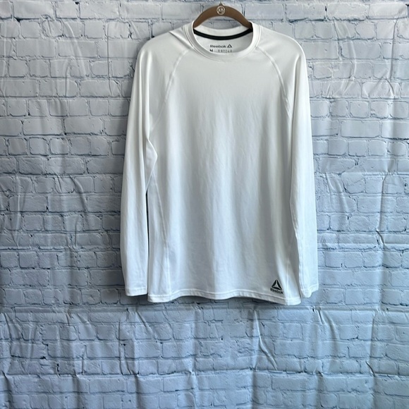 Reebok long sleeve white athletic top women’s size medium - Picture 1 of 4